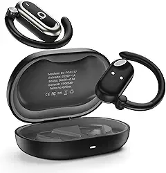 Basike Fone de Ouvido Bluetooth 5.4 OWS, Fone de Ouvido Sem Fio Esportivo HiFi Estéreo Som, IPX4 à Prova D'Água, Redução de Ruído ENC, 30h de Autonomia e Case Voz para Corrida e Exercícios (Preto)