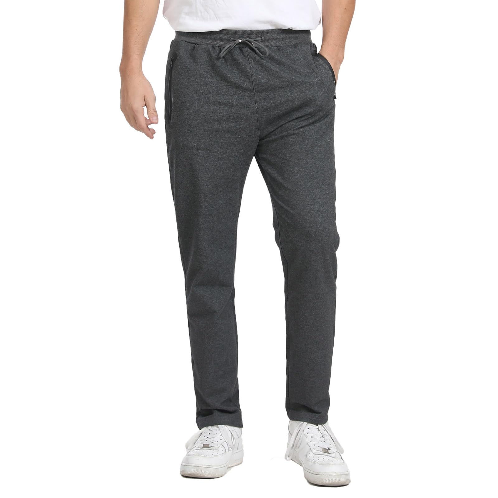 JustSun Pantaloni Tuta Uomo Sportivi Cotone Casual con Tasche Zip