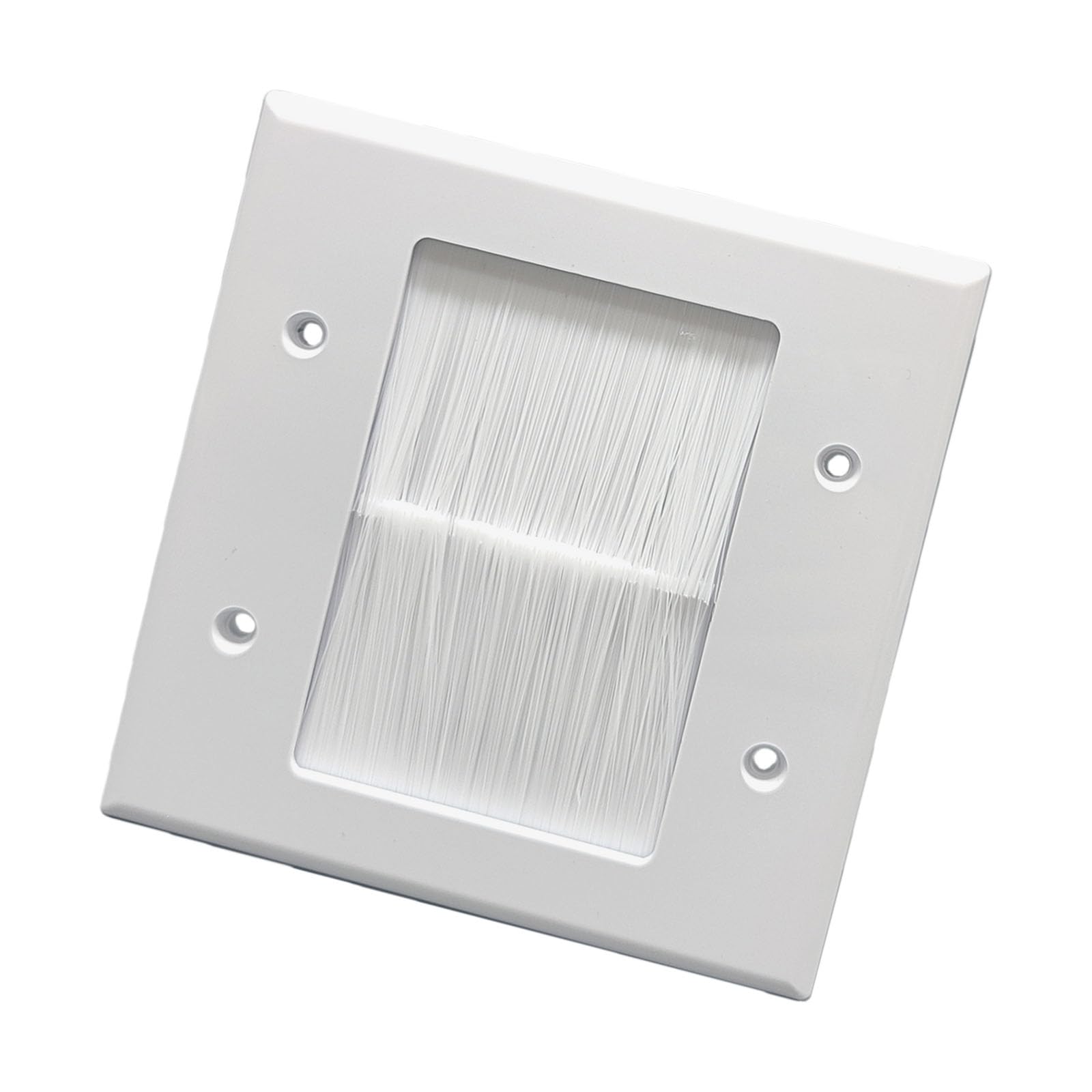 Hzbb Enduring Single Gang Brush Wall Plate Cable Entry Cover Single Gang Wall Outlet Cable Entry Cover