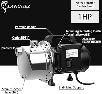 ZEAL ズイール AMAZONAS PUSH WATER Lanchez 1.6 HP Shallow Well Pump with Pressure Tank, 1340