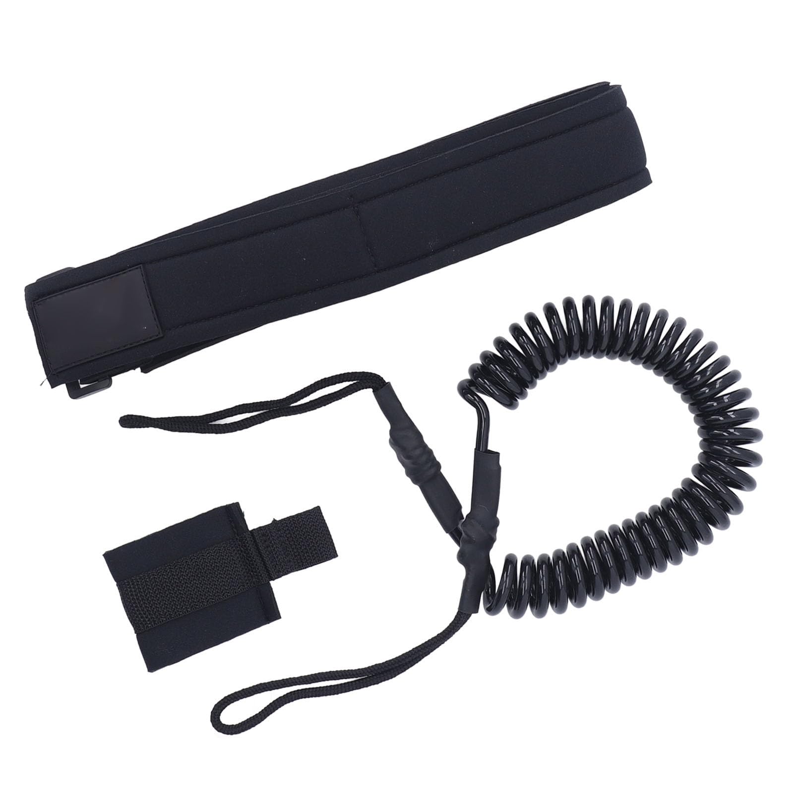 Fydun High Strength 6mm TPU Surfboard Leash, Coiled Spring Waist Safety Rope for Water Sports with Comfortable Fixed Loop and Secure Connection, Fydunkn5gm0se97