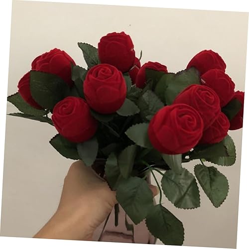 Miniatura 3 de Adorainbow 5pcs Rose Ring Box Gifts Rings The Gift Jewelry Boxes Gift Boxes Jewelry Case Miss Pearlescent Flannel Makeup