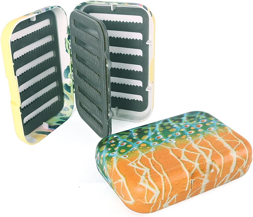Brook Trout Colored Fly Box with extra Leaf