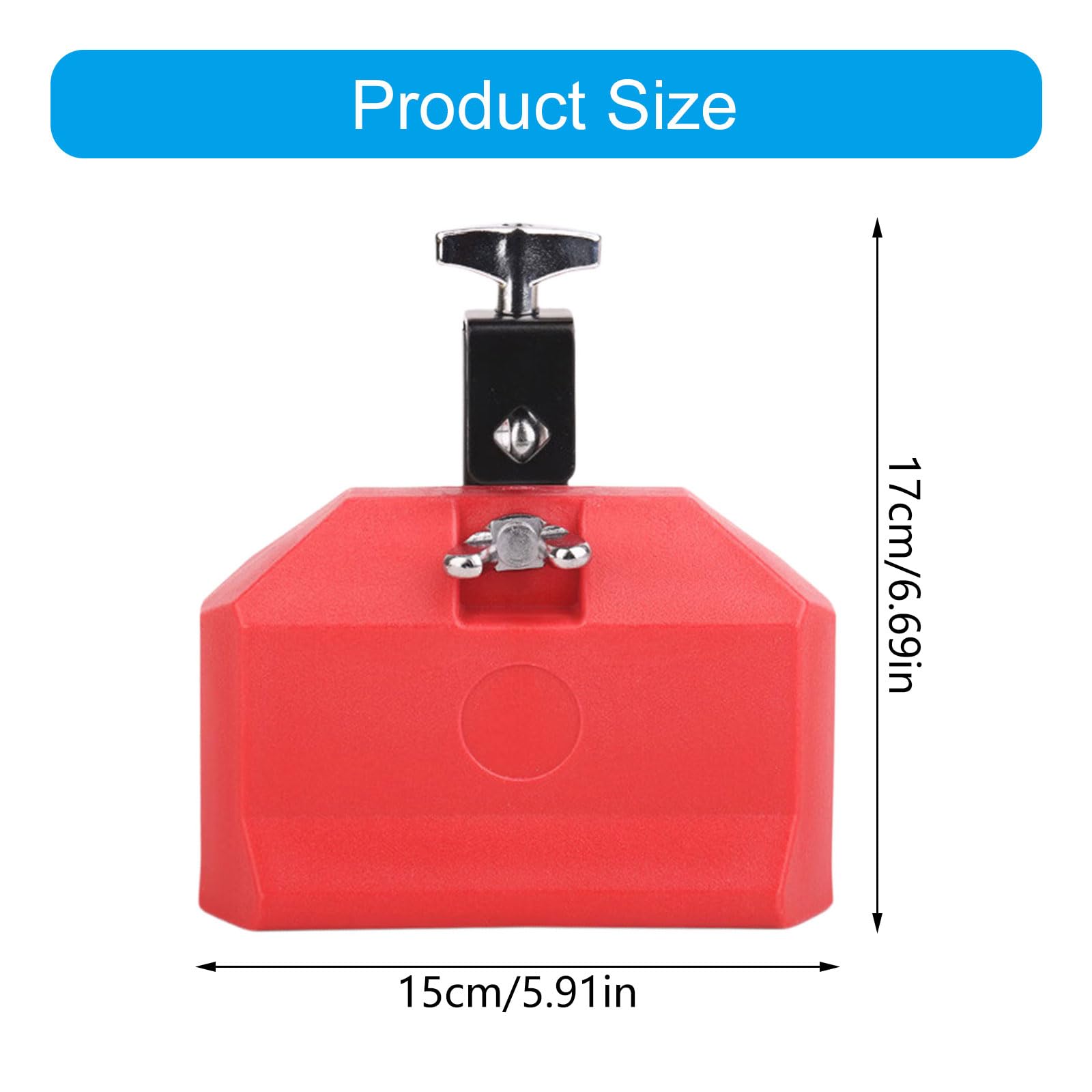 1 Stück Kunststoff Percussion Drum Block, hochwertiges Design, praktisches Übungswerkzeug für Schlagzeug Werkzeug Klassenzimmer, Live Auftritte, Percussion Instrumente Ausrüstung