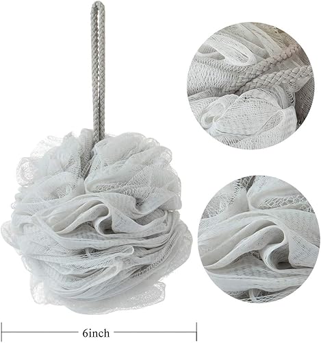 Miniatura 9 de Esponjas de baño, esponja de ducha para exfoliación corporal (1 pieza, rosa)