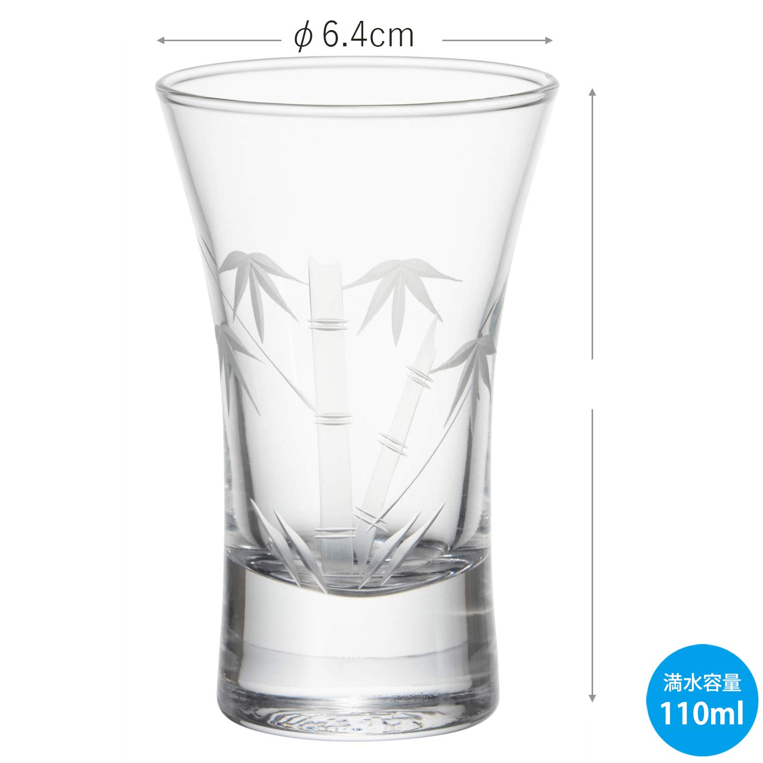 Amazon.co.jp: 切子杯 竹切子 110ml×6個セット 09112-75 : Home & Kitchen