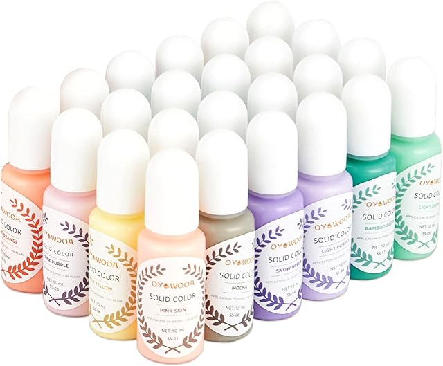 Epoxy Resin Pigment 24 Opaque Colors, Liquid Epoxy Dye, Epoxy Resin Accessories Kit Jewelry DIY Crafts Art Making(10ml Each)