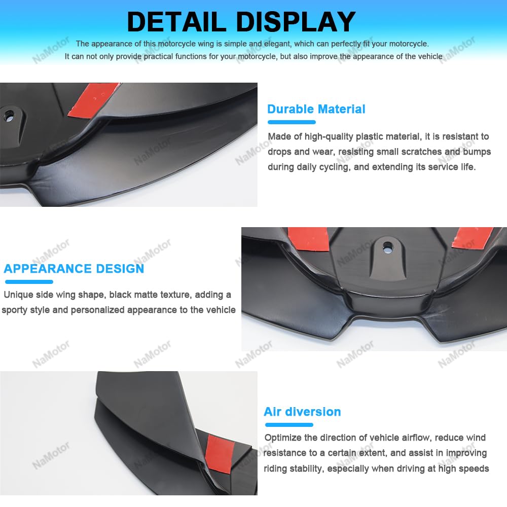 Spoiler anteriore per MT 07 MT07 2024 2025 Kit di ala aerodinamica del spoiler anteriore Winglet