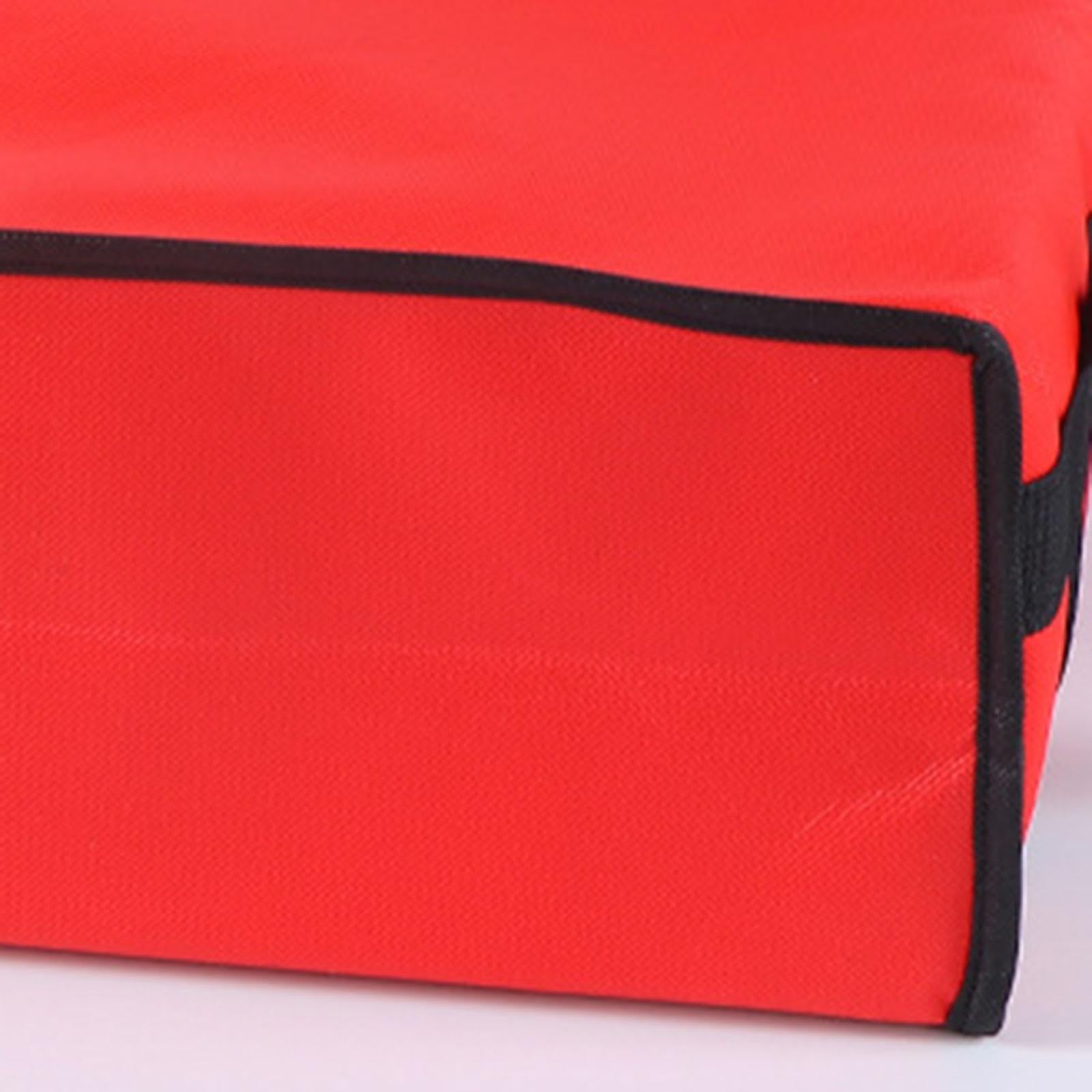 Bothyi Bag Meal Transport Pouch Reusable Convenient Multiuse Pizza Carrier Insulated Bag Grocery Pack for Restaurants, Red