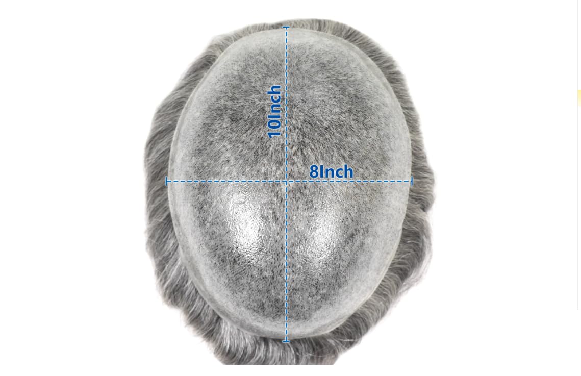 NLW Toupee for Men 0.04 Thin Skin Double Knots 25mm Curl Hairpiece 100% Human Hair System for men wigs Men's Toupee Durable Men's Toupee Real Hair Base Size 8x10 Inch 120% Density #1B40 - Image 3