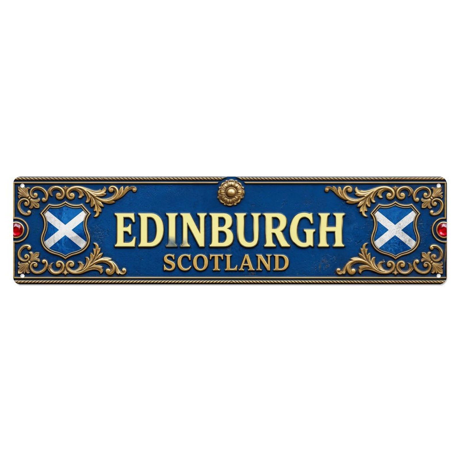 Edinburgh Scotland Vintage Metal Tin Sign