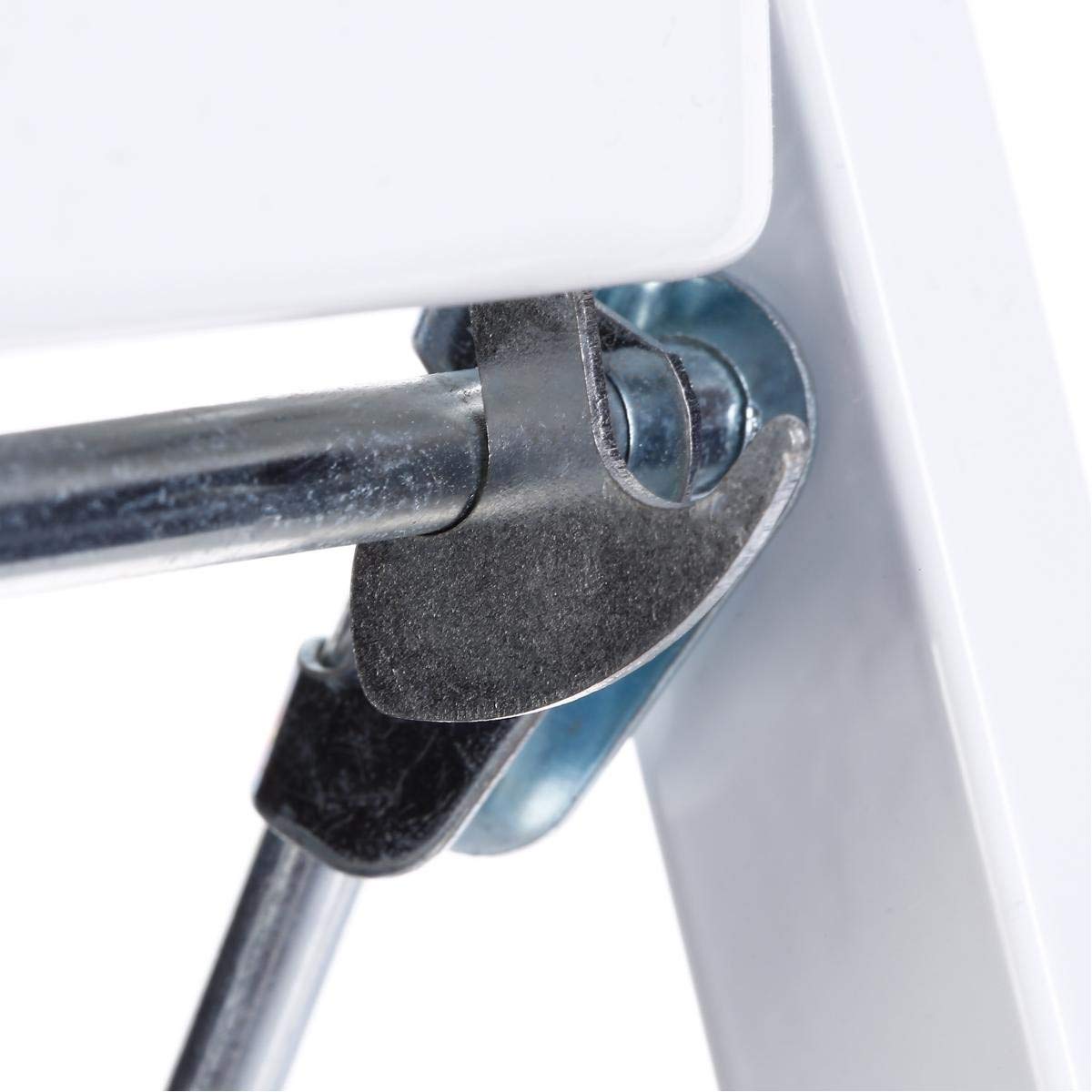 Escabeau en Acier De 3 Marches Tabouret Marche Pied Pliant L46 x l71 x H104 cm Echelle avec Pieds Anti Dérapant Max 150Kg (3 marches)
