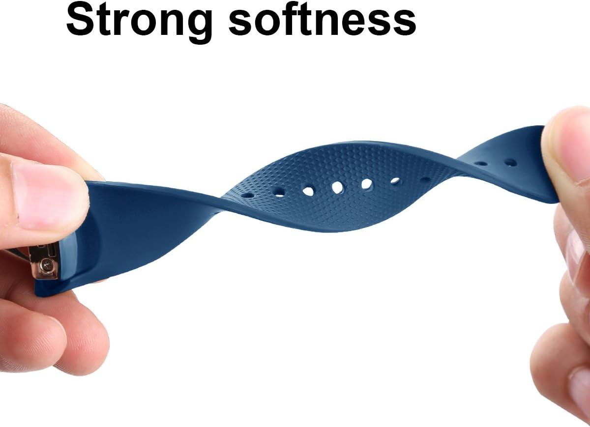 Compatible Gear Fit2 Pro/ Fit2 Bands, GHIJKL Silicone Replacement Strap for Samsung Gear Fit 2 & 2 Pro Tracker (New Slate Blue)