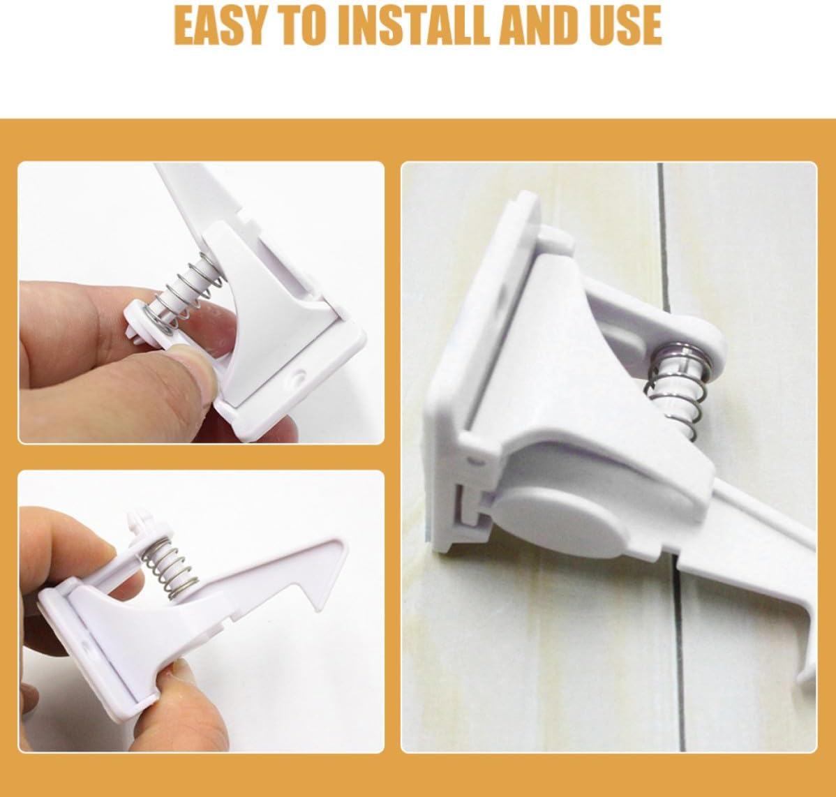 16pcs Cabinet Locks White Abs Material Proofing Safety Locks for Cupboards and Cabinets to Keep Away from Hazards with Creative Appearance