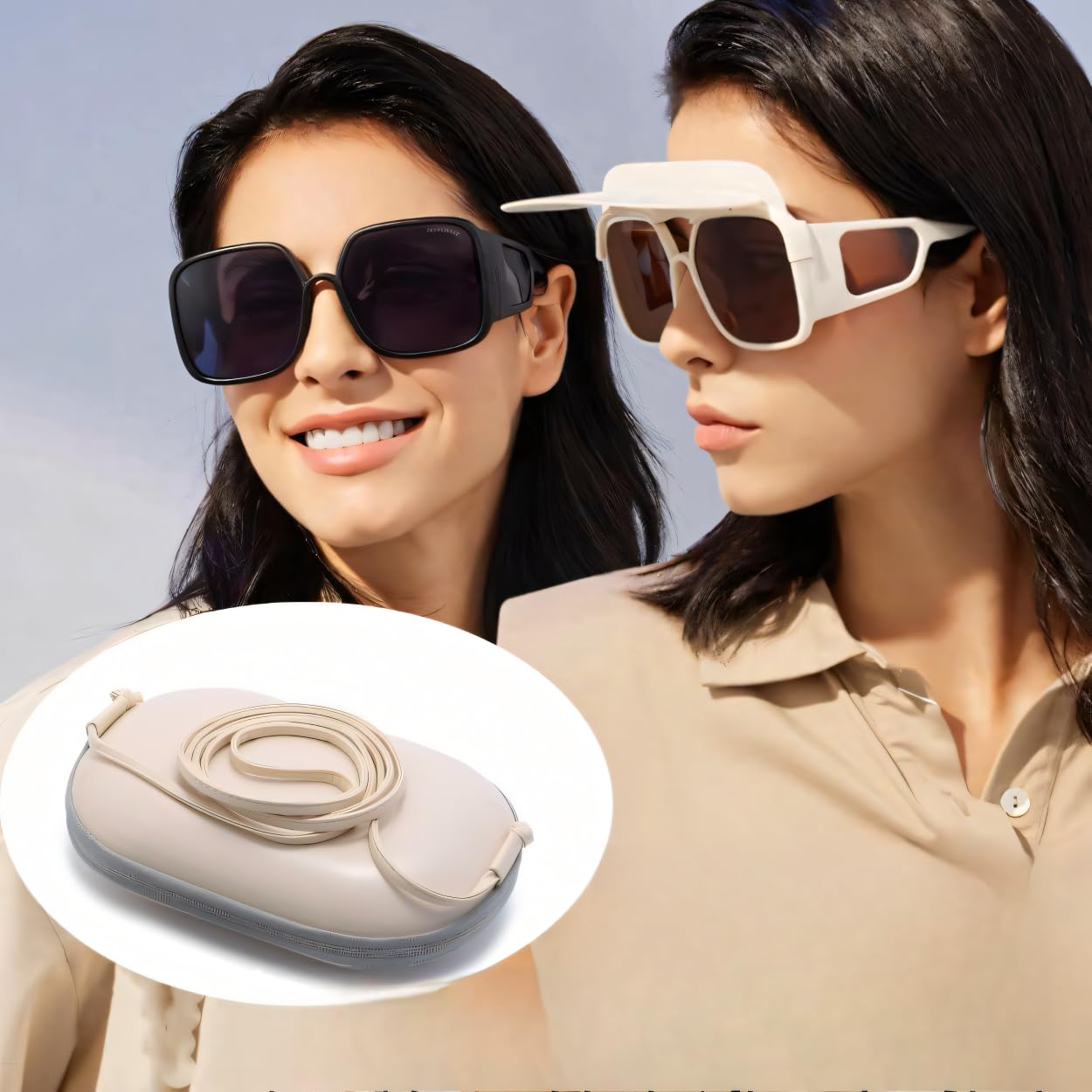 Gafas de sol polarizadas, diseño clásico y retro con personalidad y visera únicas, incluye funda portátil