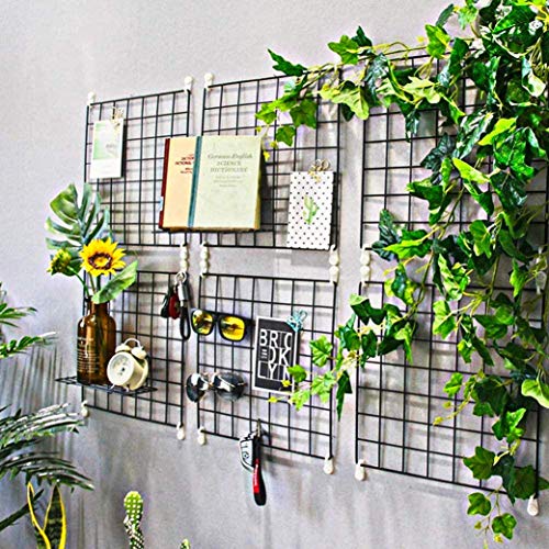 Image of MILAD SAIFIX Grid Photo Wall, Photo Wall Creative Decoration, Photo Frame, Shooting Props Family, Office, Etc. (30 L x 30 W in CM's, Black, Set of 2 Pcs)