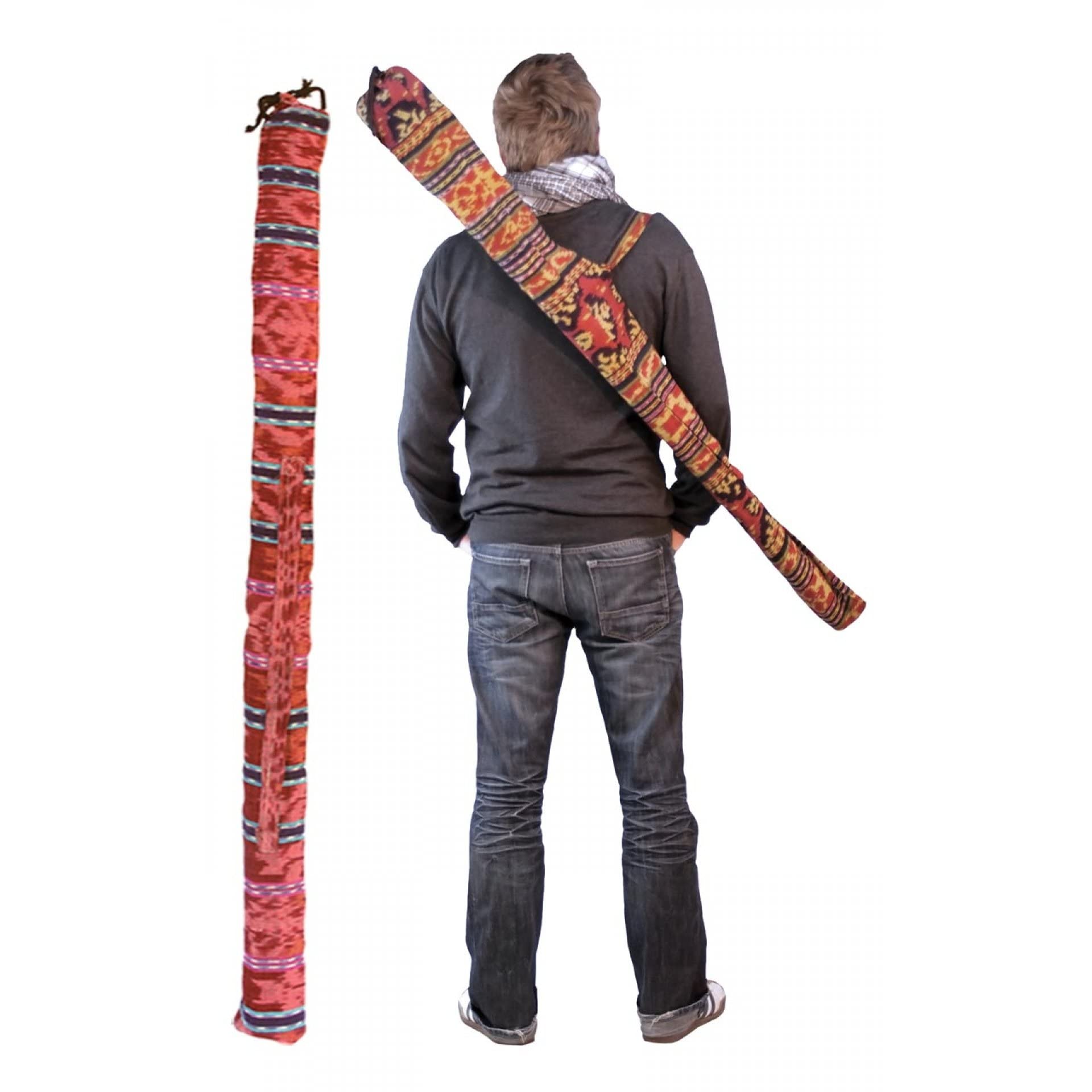 Terre Bag Black or Ikat for Didgeridoo or rain stick 51" 59" 69" (59 Inch, Ikat)