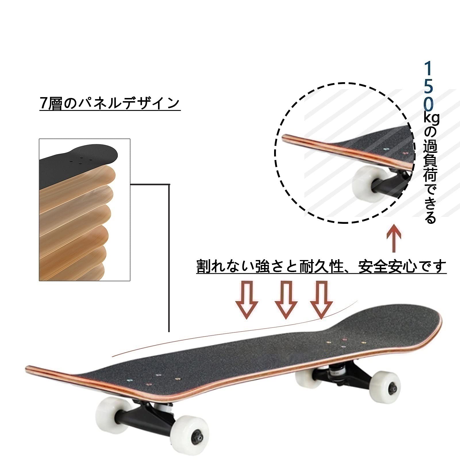 Amazon.co.jp: スケートボード コンプリート かわいい 31インチ