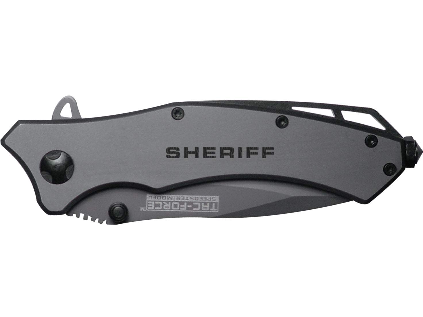 NDZ Performance Sheriff Text Engraved TAC-Force TF-820GY Speedster Model Folding Pocket Knife