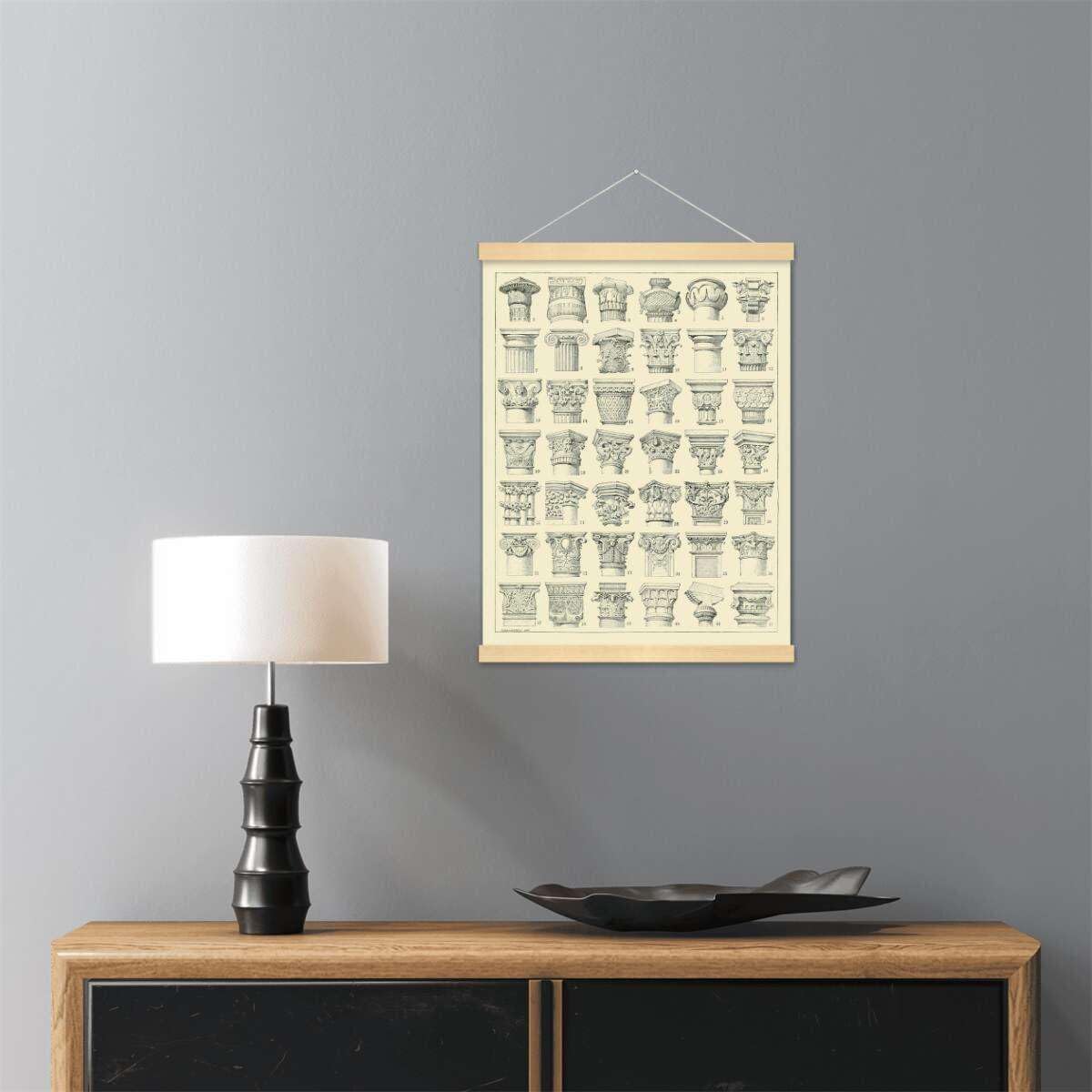 Meishe Art Vintage Roman Column Poster Print Antique Architectural