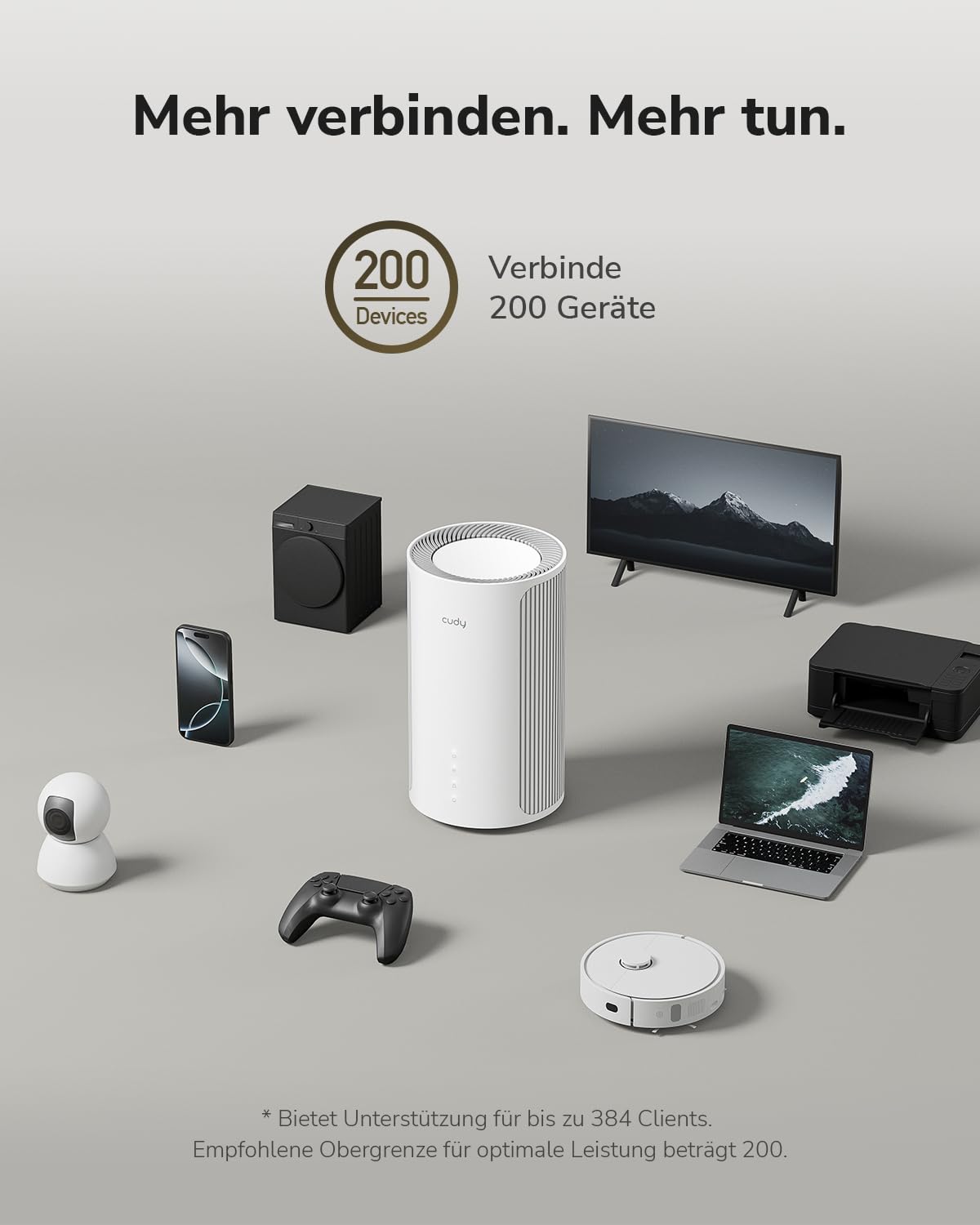 Cudy Tri-Band WiFi 7 BE11000 Mesh-System für das ganze Haus, 6-Stream 10 Gbps, 4×2,5G Ports, MU-MIMO, Multi-VPN, Cudy APP, intelligente interne Antenne, M11000 2er-Packung