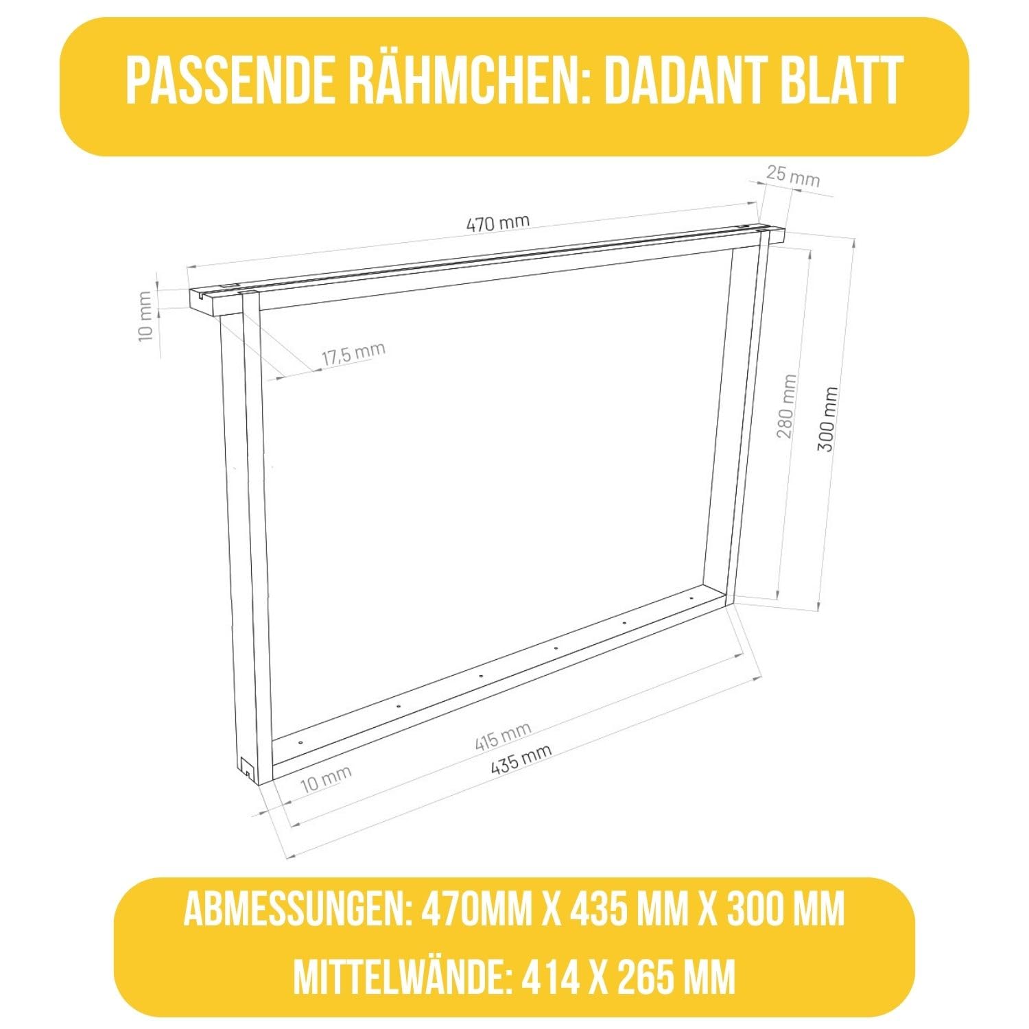 LYSON Bienenbeute Styropor Dadantbeute Dadant Blatt Beute OPTIMA Bienenstock-Set mit niedrigem Varroa-Kunststoffboden (GELB) für die Selbstmontage (Passende Rahmen:47×43,5x30cm;47×43,5x15,9cm)