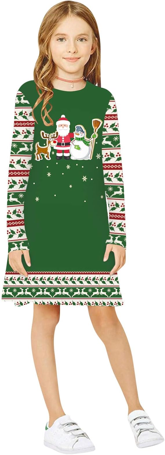 Amazon 女の子 ワンピース 子供 ドレス フォーマル スカート 子供服 クリスマスワンピース 結婚式 発表会 入学式 卒業式 キッズ服 可愛い 長袖 Tシャツ ジュニア ガールズ 韓国風 おしゃれ カジュアル 通学 七五三 通園 普段着 秋冬 誕生日 ミニスカート ワンピース