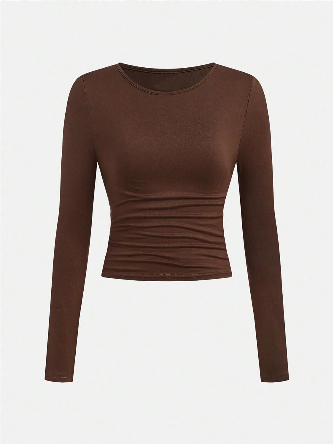 SOLY HUX Girl's Long Sleeve T Shirts 3 Packs Crewneck Fall Tees Ruched Fitted Tee Shirt Tops - Image 3