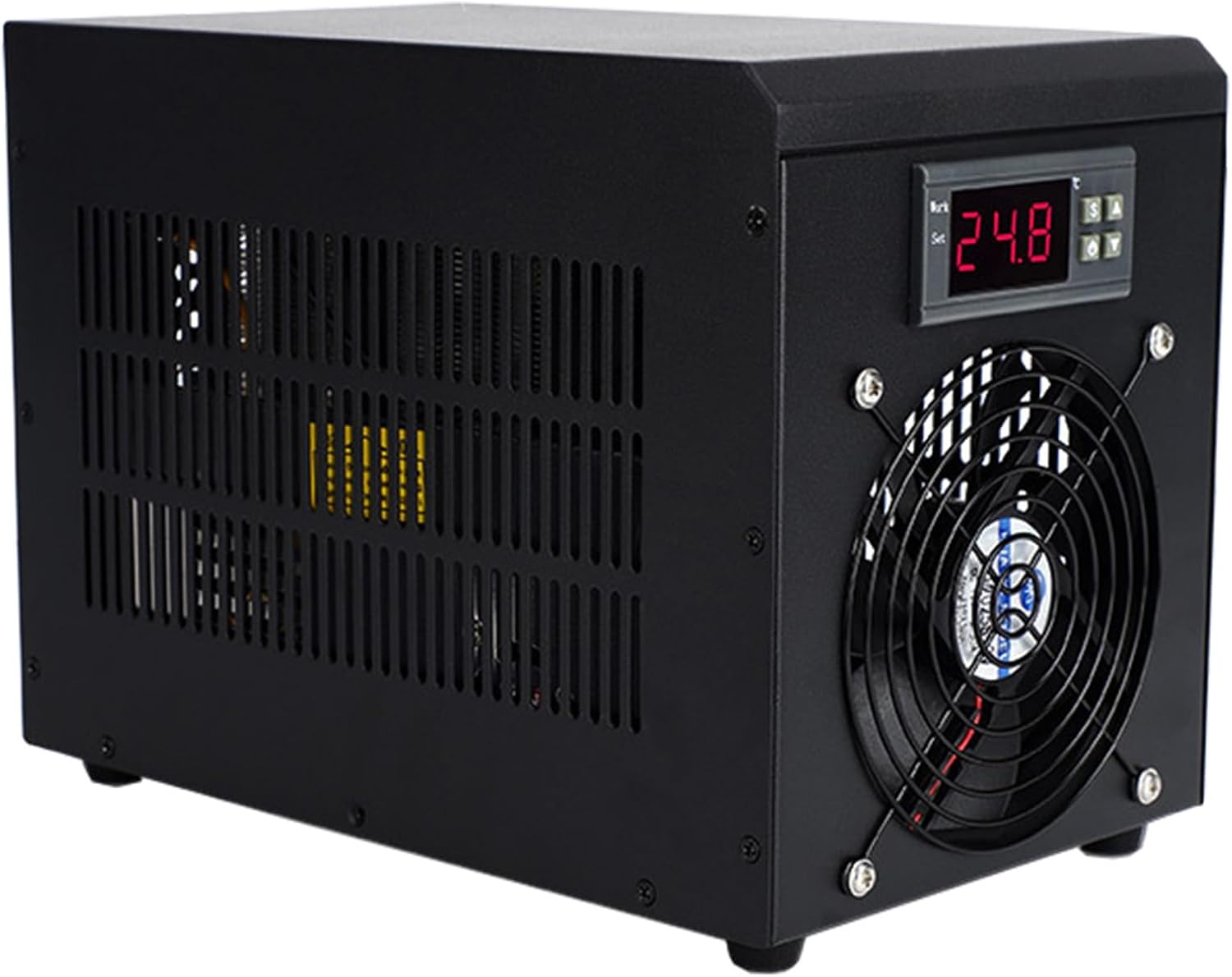 Aquarium Chiller 60L Small Fish Tank Cooler Semiconductor Electronic Cooler Fish Shrimp Aquaculture Hydroponics Chiller Heater System with Pump and Pipe