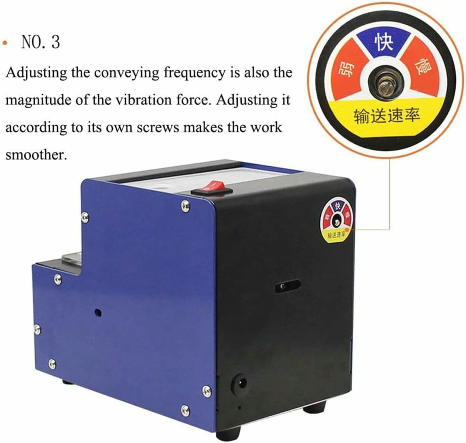 Máquina automática de conteo de tornillos para tornillos M1.0-M5.0, equipo industrial con pista ajustable y alimentador para línea de montaje
