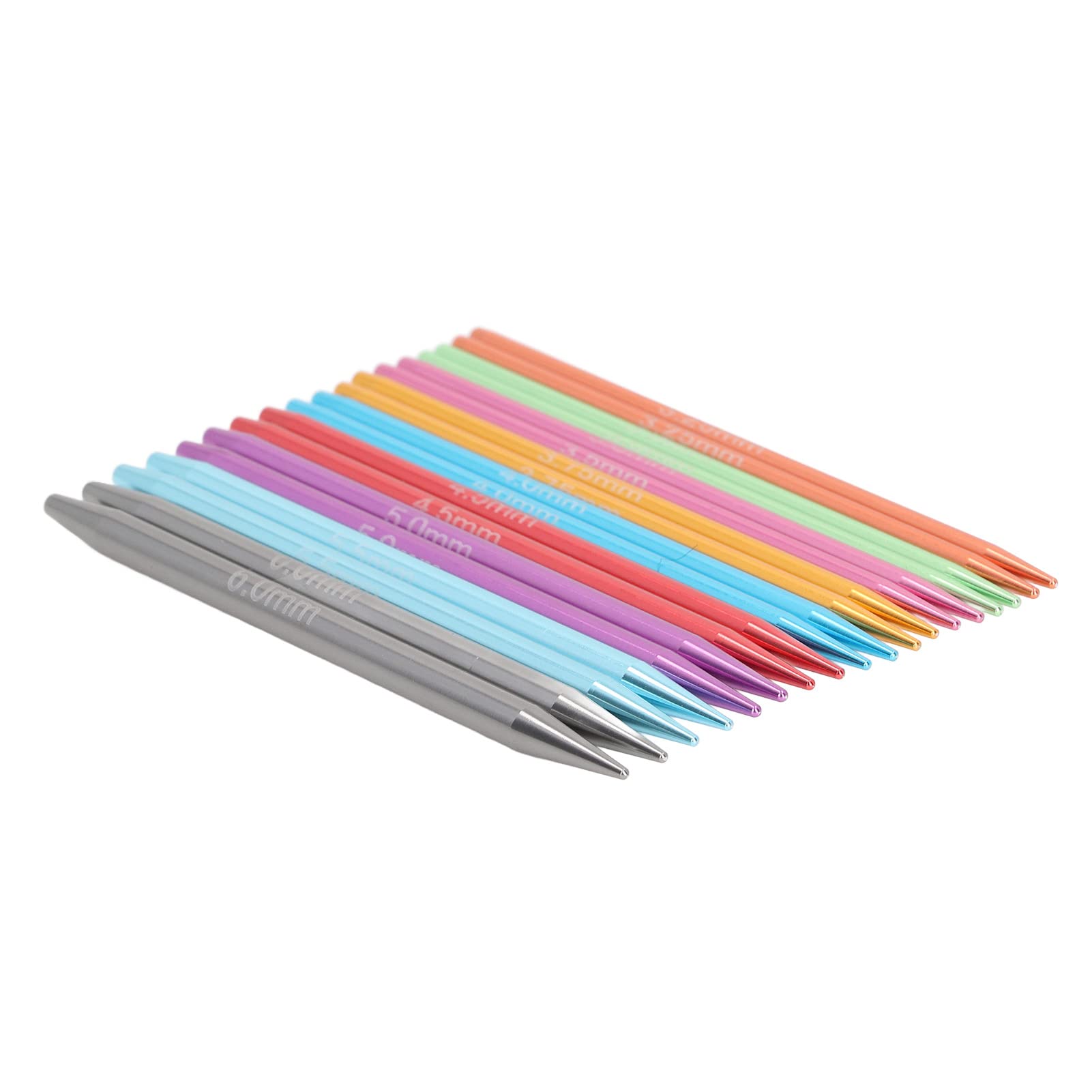 Set de agujas de tejer circulares, set de 9 tamaños de agujas circulares de aluminio con diseño ergonómico, agujas de tejer intercambiables para mantas, suéteres, bufandas y