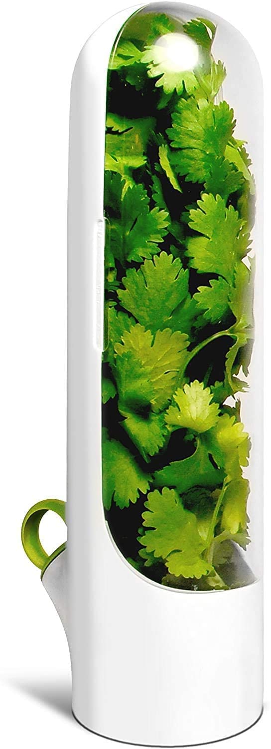 Vidhi sales Herb Saver Best Keeper for Freshest Produce, Clear Herb Savor Pod, Lasting Refrigerator Herb Keeper, Herb Storage Container, Kitchen Storage Cup for Cilantro Mint Parsley Asparagus