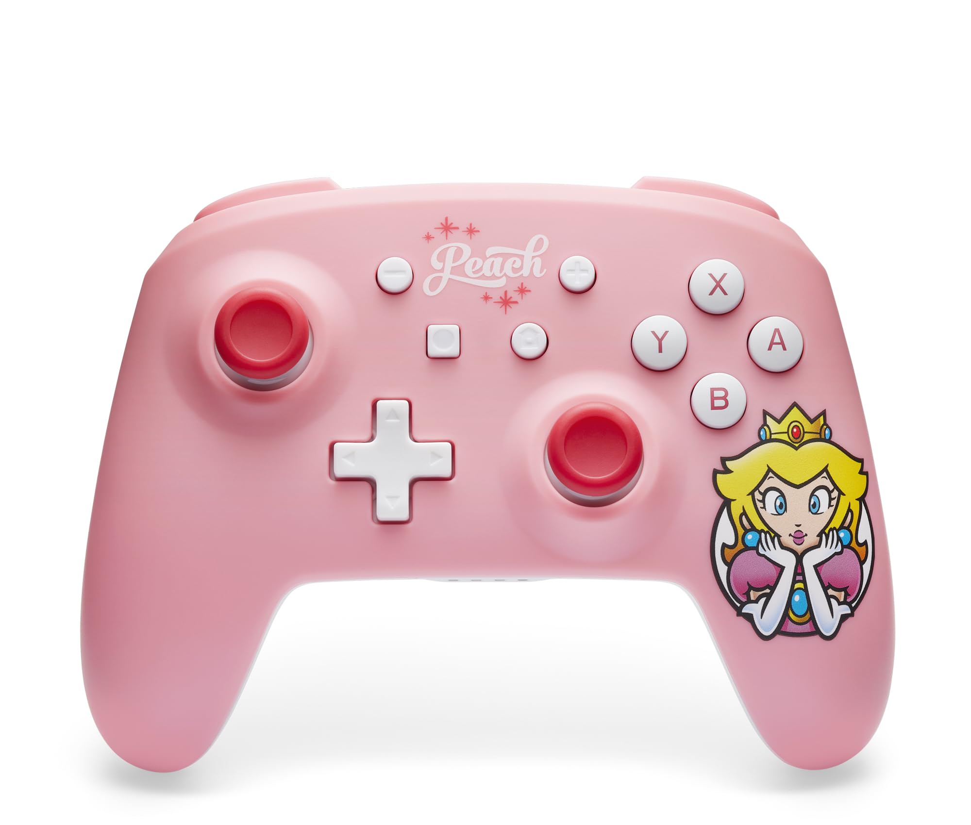 PowerA Wireless Controller for Nintendo Switch - Princess Peach Pink, Switch Lite/Switch-OLED Model, Nintendo Switch 2, AA Battery Included, Bluetooth, Motion Controls, Officially Licensed