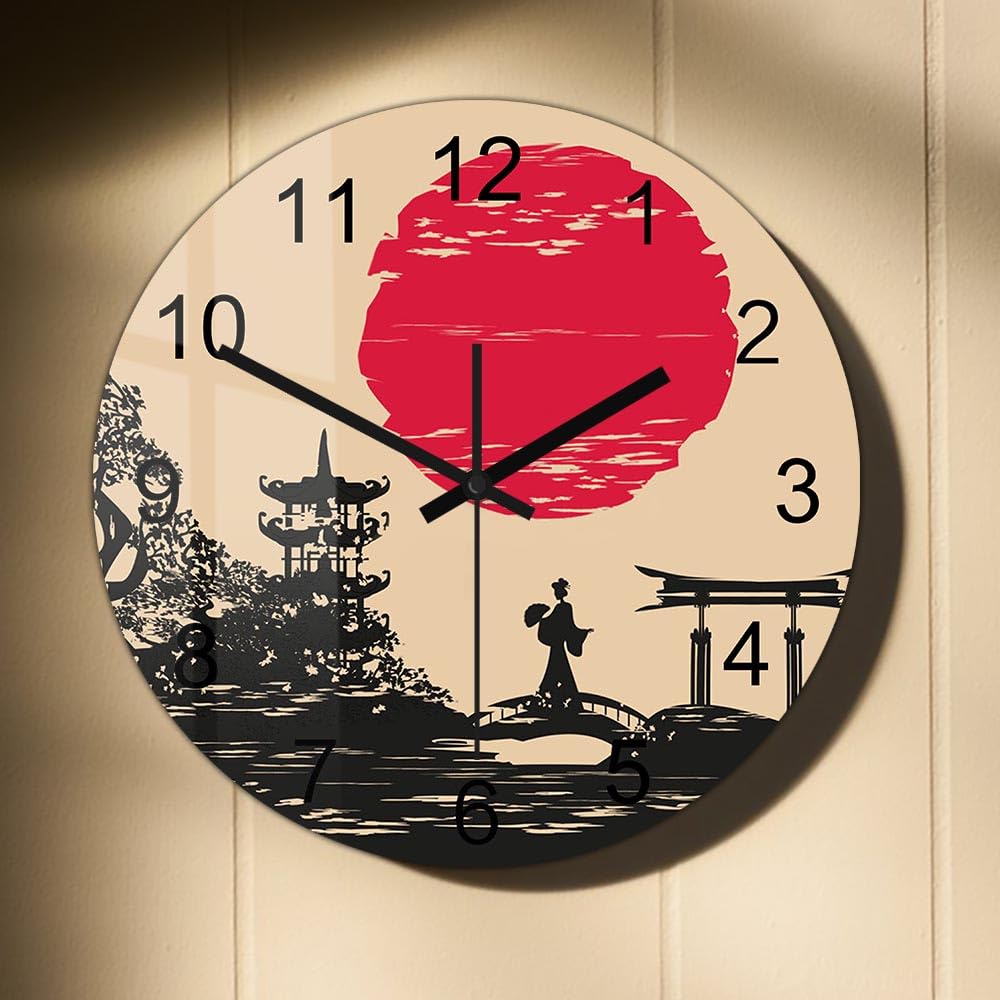 Amazon.com: TIMEGLOW 15'' Japanese Art Painting Wall Clock