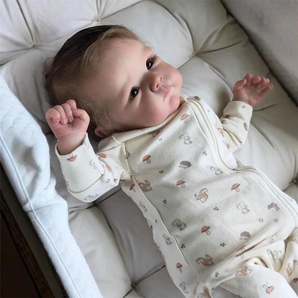 Anano Reborn Baby Dolls Silicone Full Body, 18 in Realistic Baby Doll Newborn Girl, Full Silicone Babys Doll Lifelike, Real Life Babys Reborn Doll, Anatomically Correct Girl - Image 3