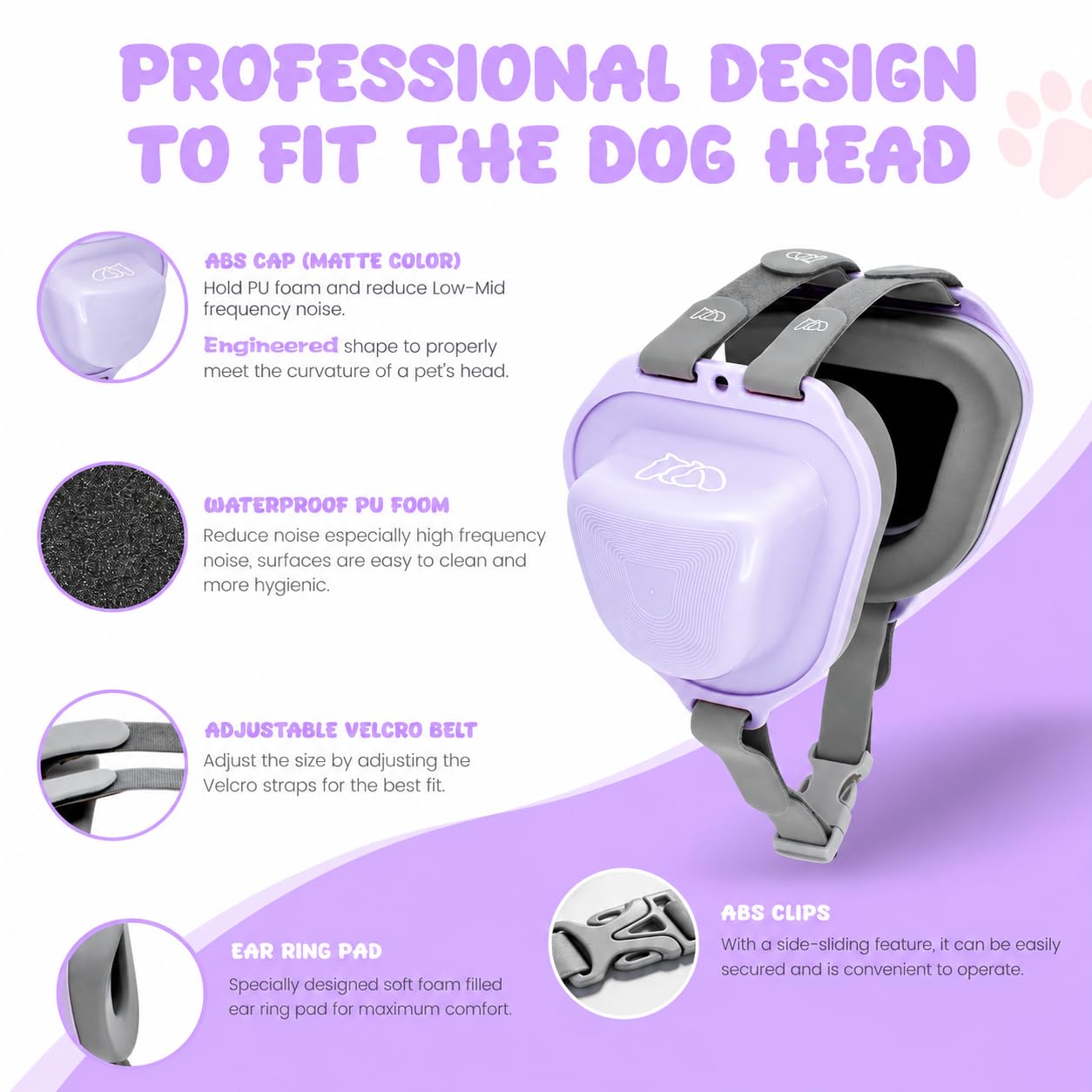 Amazon.co.jp: PETSEAR 犬用イヤーマフ ノイズ保護 花火 雷 飛行用