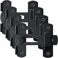 Vista 8 de Pestillo para puerta de granero, paquete de 4 cierres de puerta de acero inoxidable de 4 pulgadas, cierres de puerta abatibles, cierre de puerta