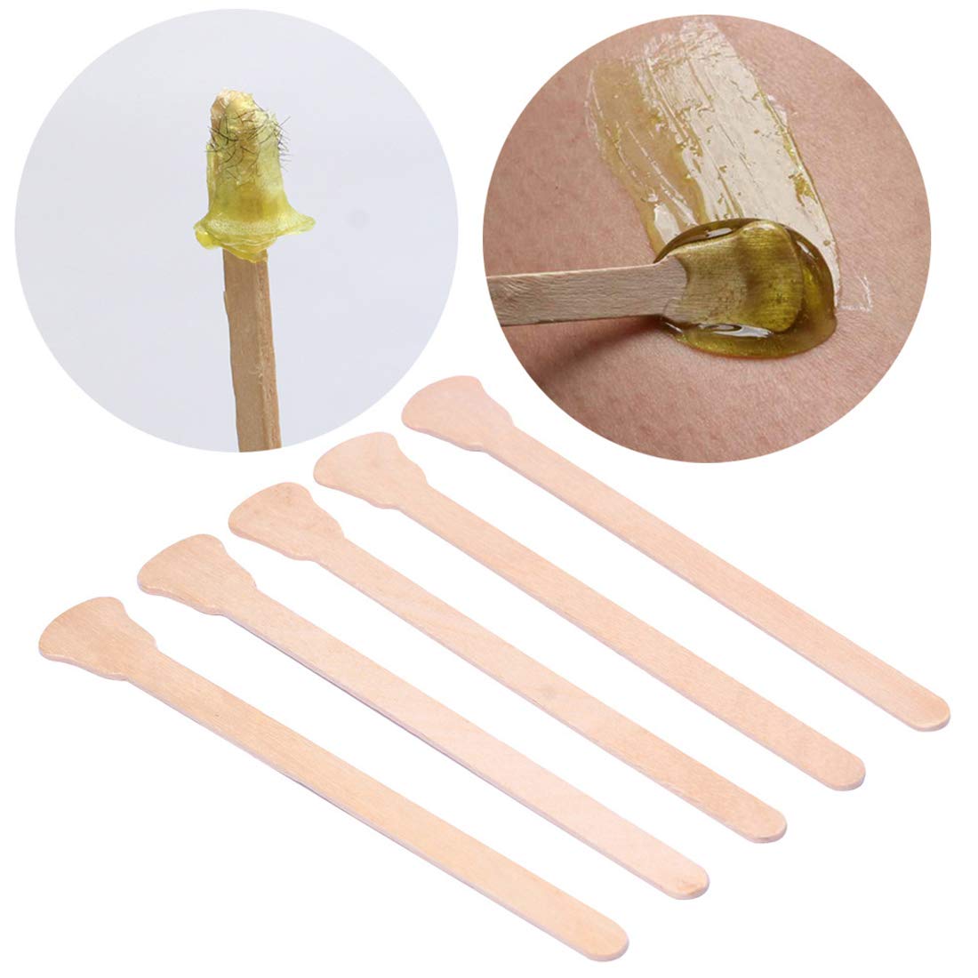 Amazon.com : Fodattm 100PCS Wood Wax Applicator Sticks Spatulas for Eyebrow  Nose Hair Removal Ice Cream and Mask Sticks Applicator : Beauty & Personal  Care