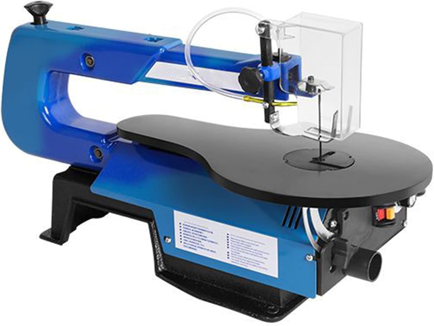 16-Inch Variable Speed Scroll Saw with Dust Port, with 10 Saw Blade & Multi-Directional Led Light, 50 mm Cutting Thickness, for Pattern Cutting & PVC Plastic Pipes StandardVersion-B