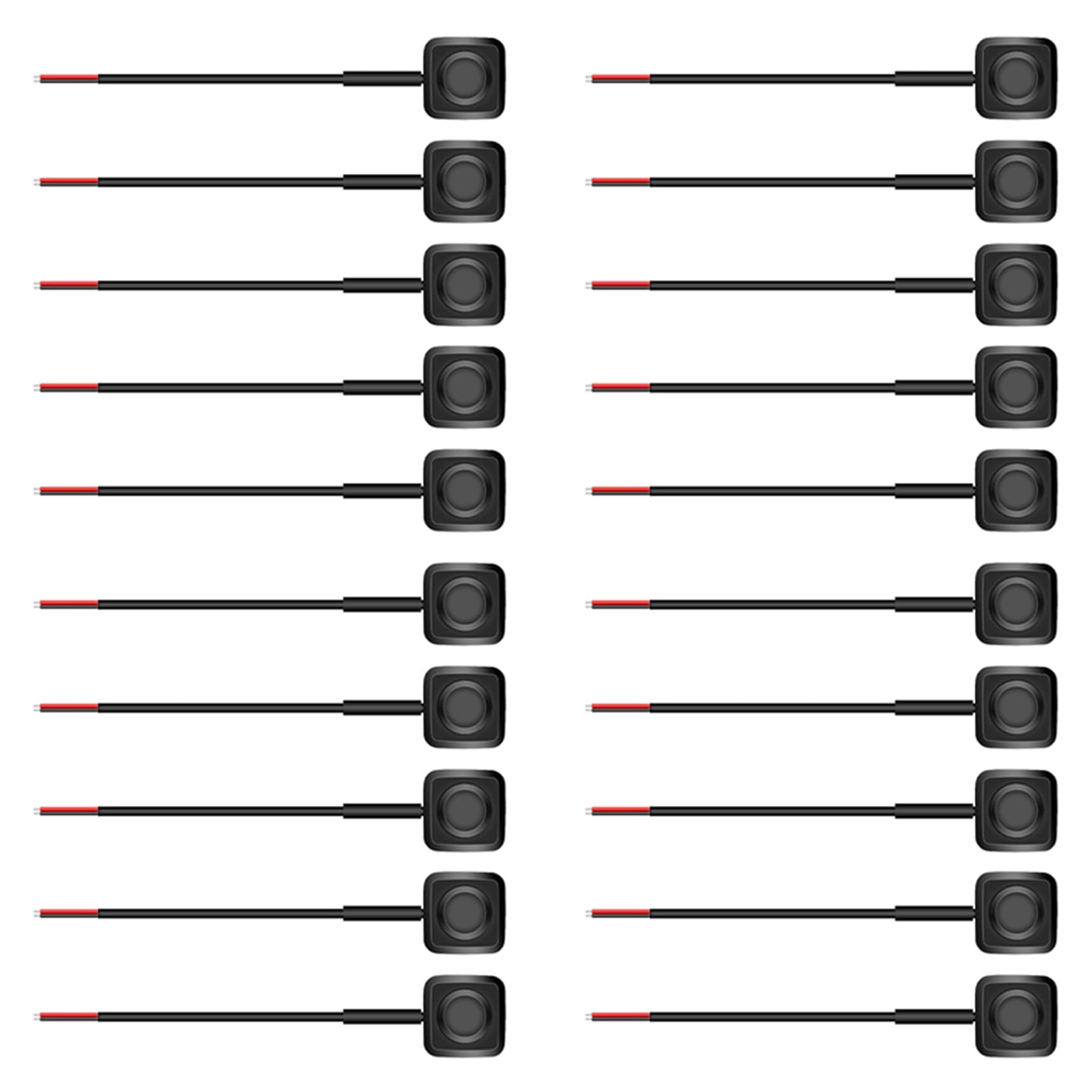 Jnchdghwa 20Pcs Rocker Switches, Momentary Push Button Switch -Mount on/Off Horn Buttons for 12V/24V Industrial Control