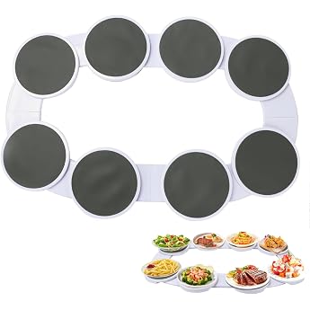 Rotating Tray for Dining Table 360  Rotating Serving Plate for 8 Trays Lazy Susan Turntable for Long Tables Table Buffet Rotatable Multifunctional for Family Meals and Parties