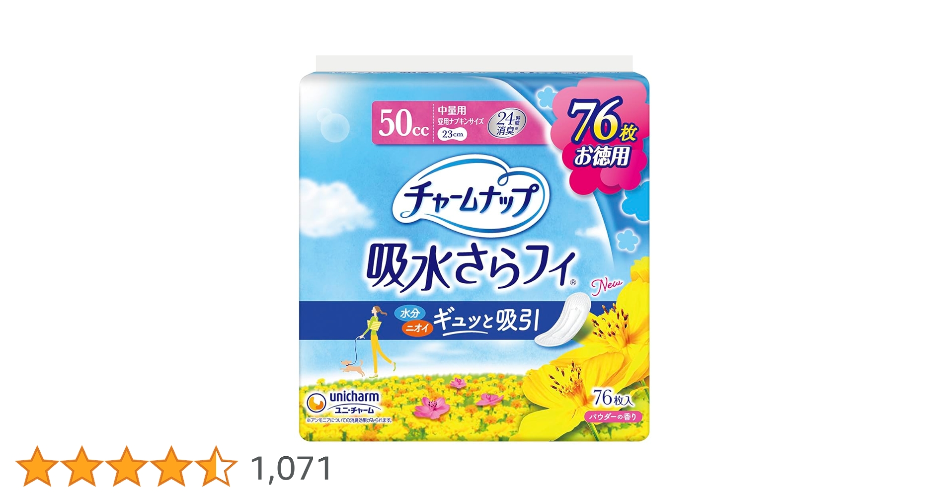 Amazon.co.jp: チャームナップ unicharm 吸水さらフィ 中量用 羽
