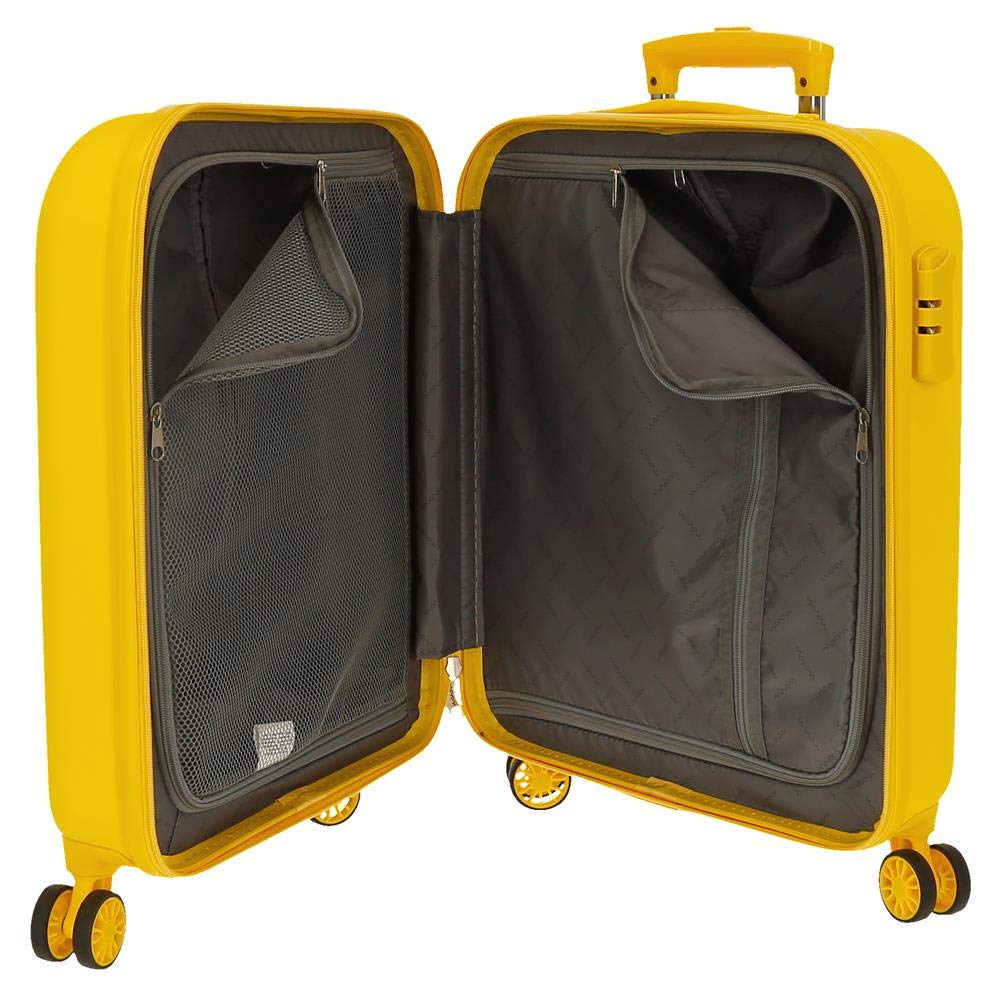 MOVOM Riga, Trolley Rigido Cabina 55m Unisex Adulto, Giallo (Yellow), 40x55x20 cms