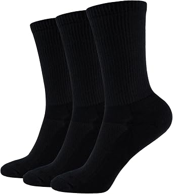 +MD Soft Dress Socks for Men Size 10-13, 3 Pairs Classic Business Crew Calf Socks for Men, Lightweight Breathable Comfort