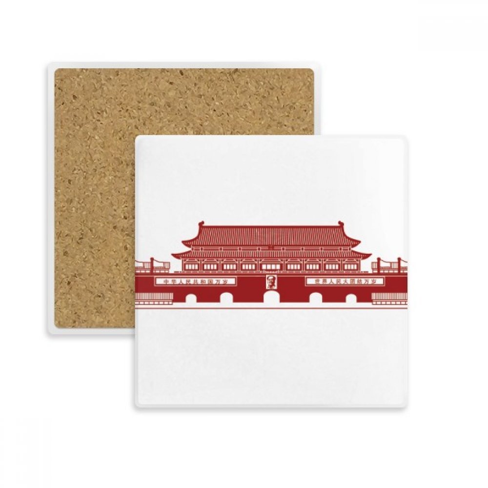 Coupe de Chine Place Coaster d'exception en pierre absorbante Mao Rouge