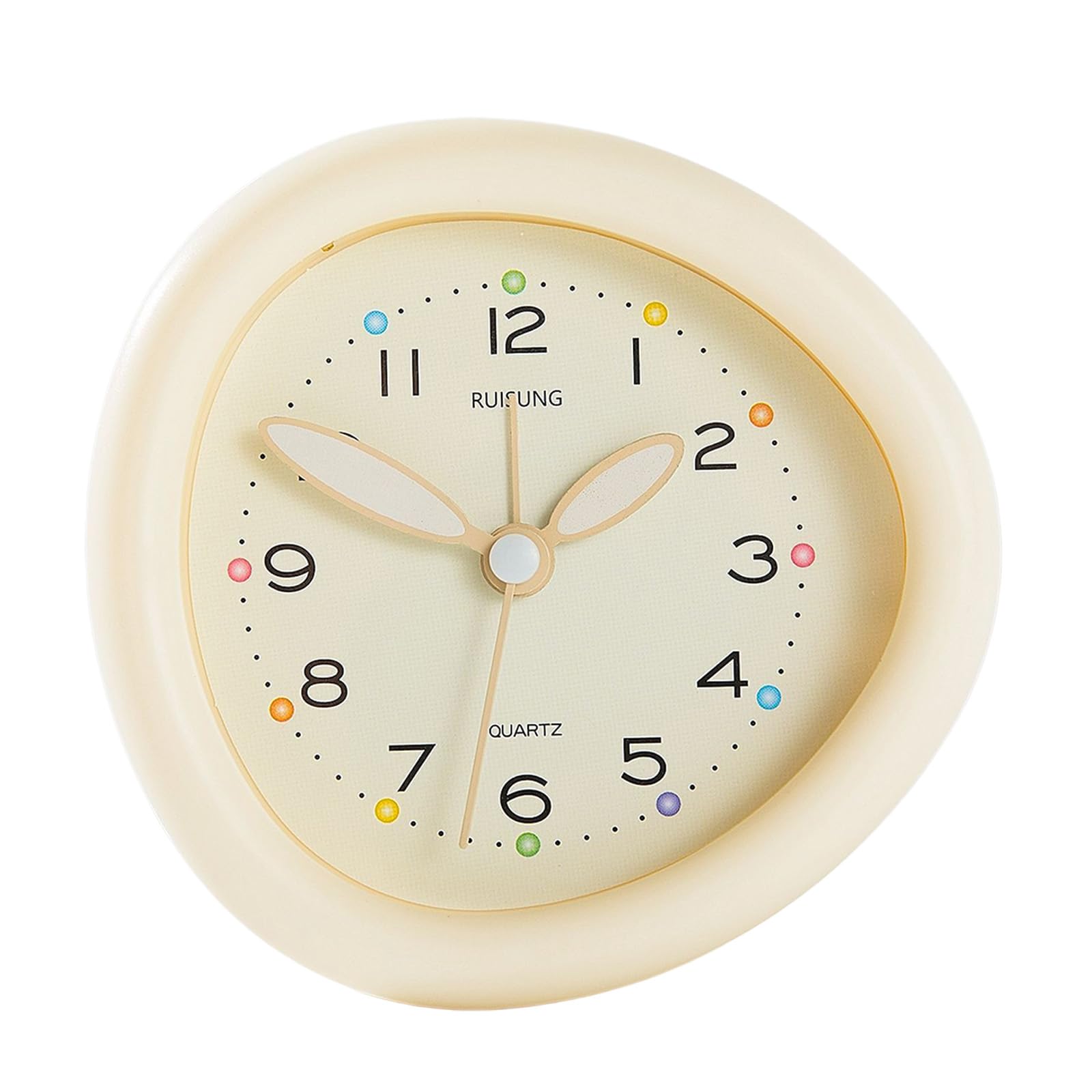 Oxxggkao Battery Operated Analog Alarm Clock Silents Not Ticking Clock Quieter Bedside Clocks for Bathroom Living Room Decors Loud Alarm for Heavy Sleepers