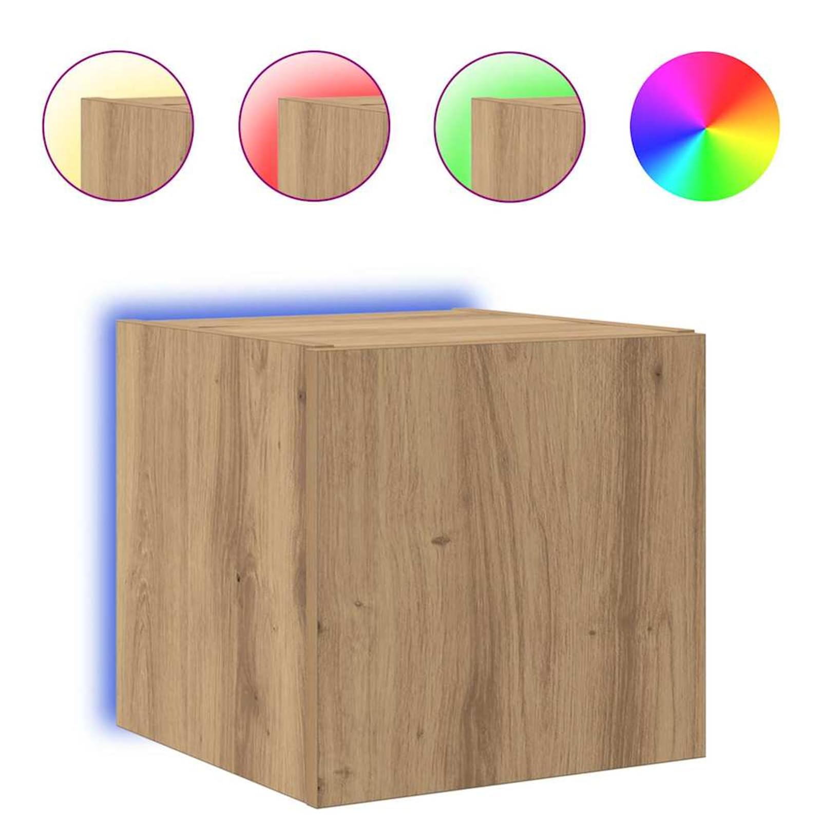 Gecheer TV-Wandschrank Kunsthandwerk Eiche 30,5 x 35 x 30 cm, Fernsehschrank Fernsehtisch TV-Lowboard für Wohnzimmer Home-Cinema Gamerzimmer893638