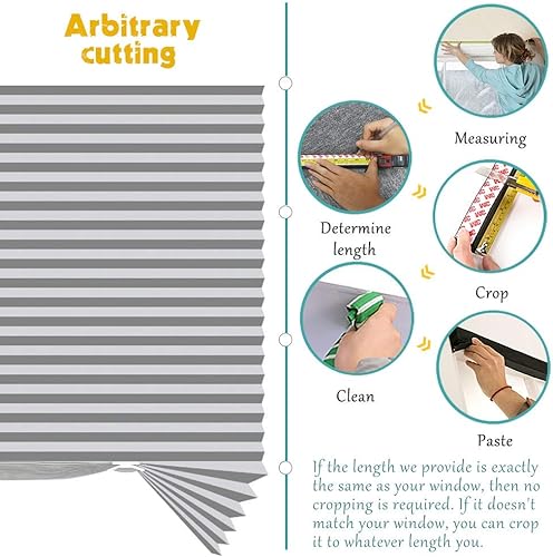 Miniatura 5 de Seeye. - Persiana enrollable a rayas para ventana, para el día y la noche, fácil de instalar.