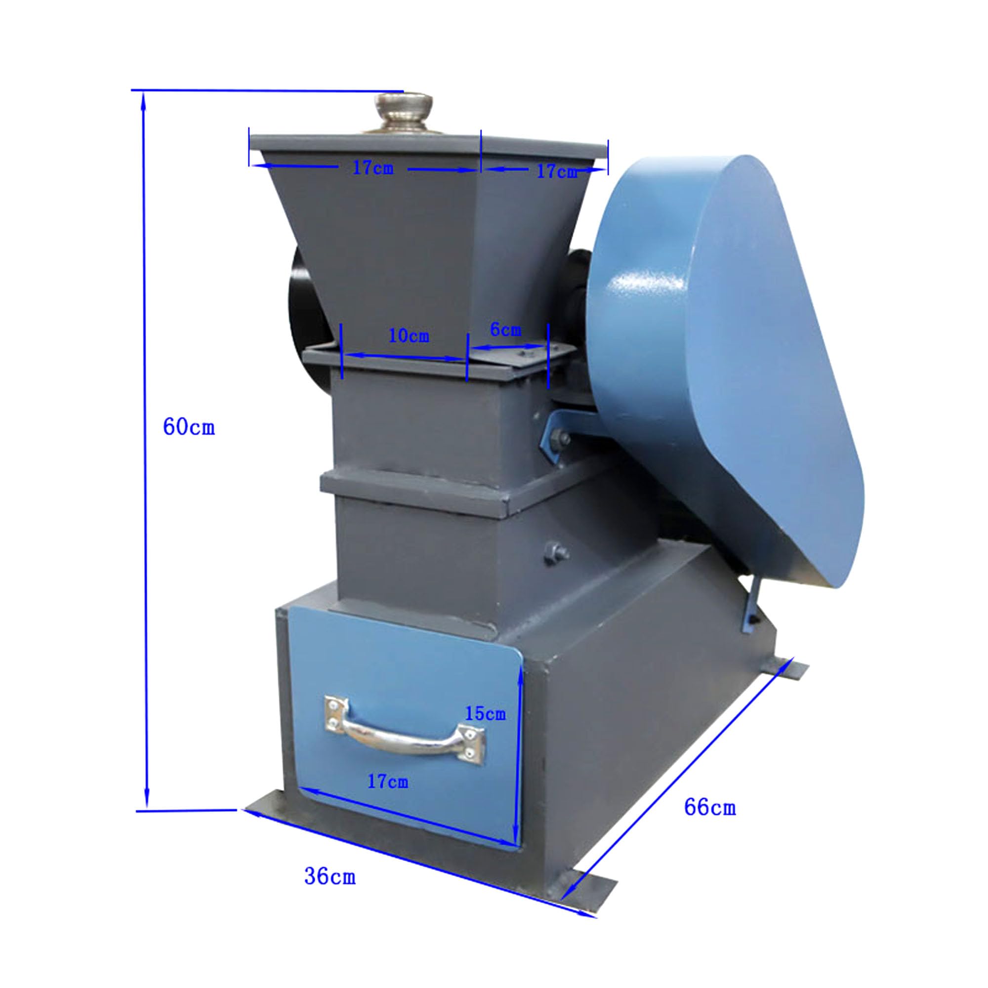 WYDDDARY Jaw Crusher EP60x100 Small Laboratory Sample Preparation Concrete Ore Coal Stone Rock Block Clinker Mini Crushing Machine Electric Shatter Pulverizer 220V 2.2KW