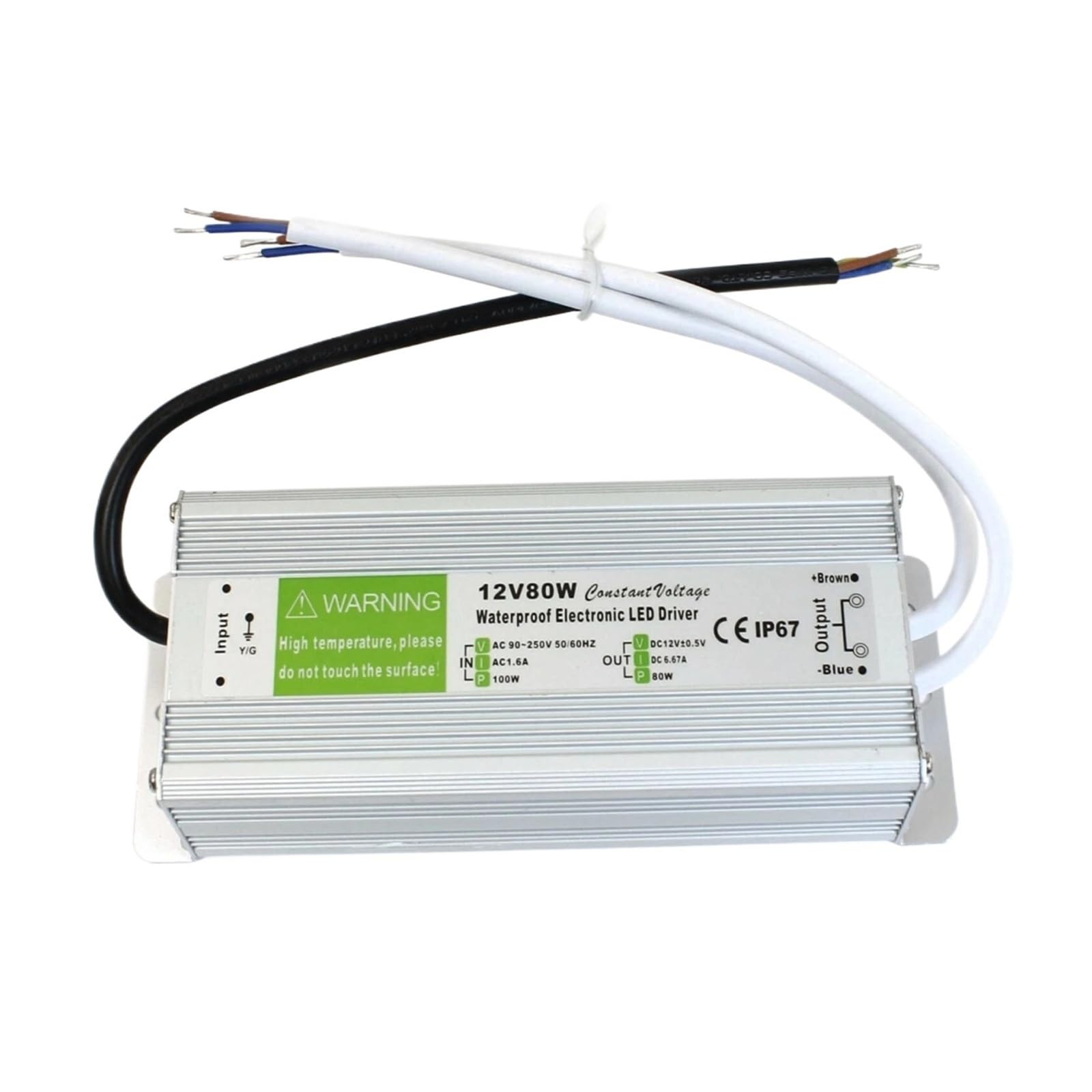Pilote LED DC12V 80W : Transformateur de puissance haute performance